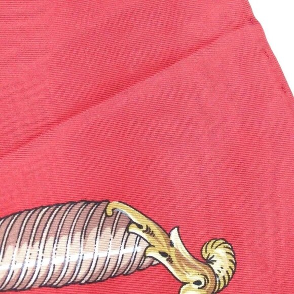 026143AO (S1) Celine Scarf Red Silk - Picture 9 of 12